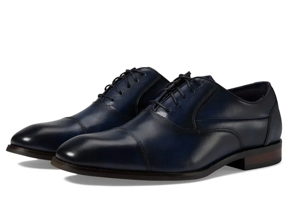 STACY ADAMS KALLUM CAP TOE OXFORD NAVY 14 W
